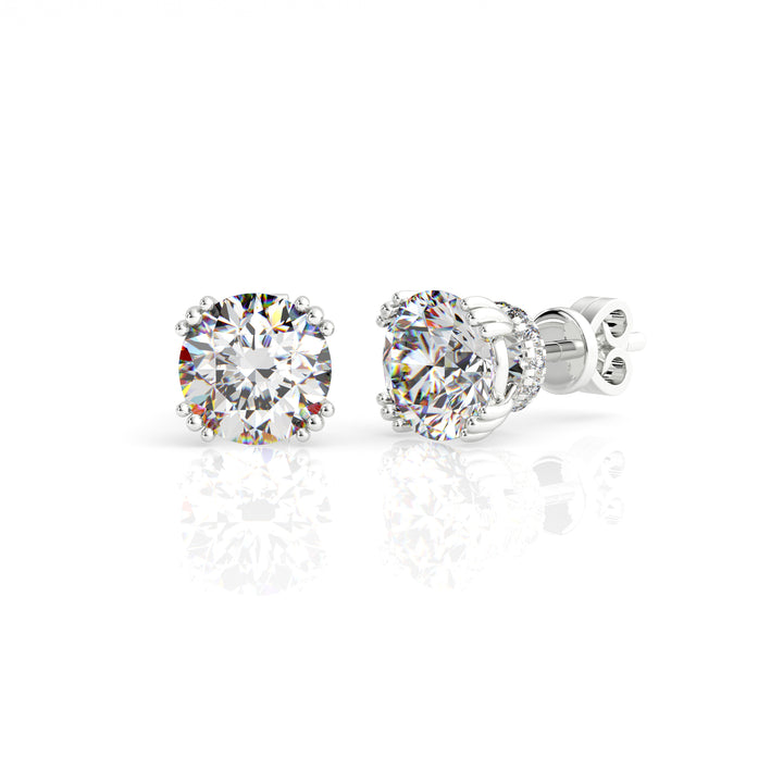 6.5MM Round Cut Stud Earrings