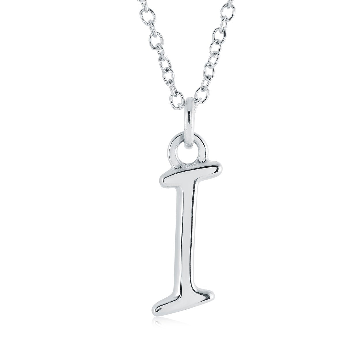 Initial 'I' Script, Stainless Steel