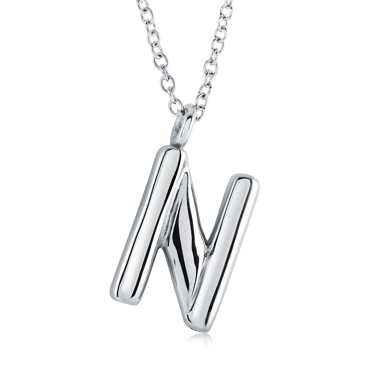 Initial 'N' Bubble, Stainless Steel