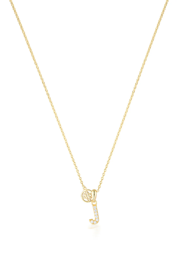 Luxury Letters 'J' with CZ Accents