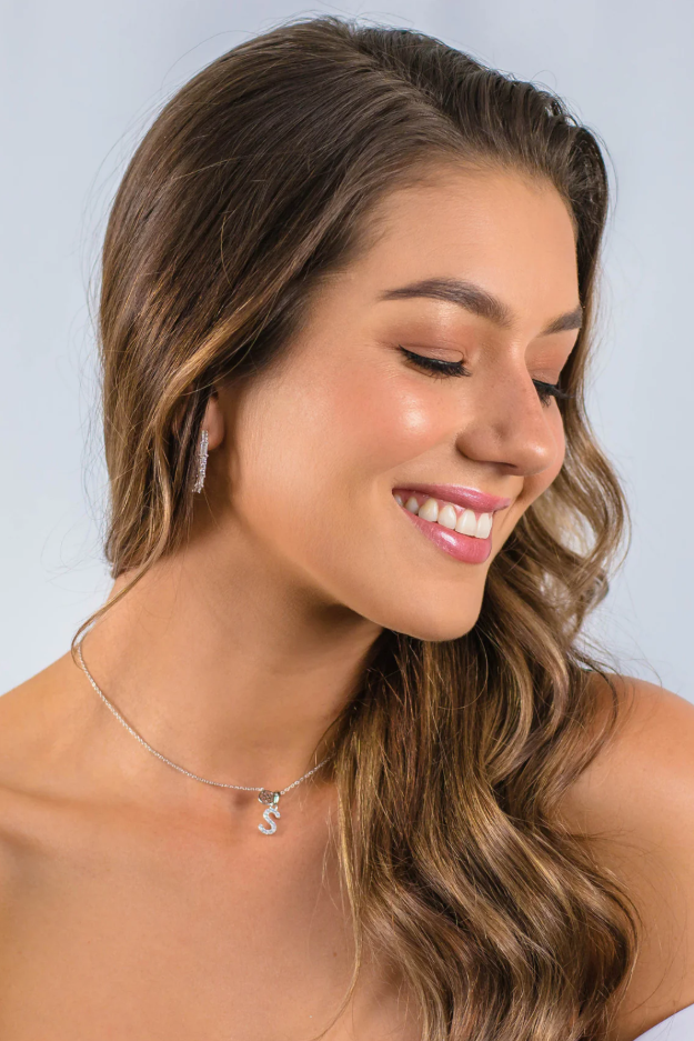 Luxury Letters 'S' with CZ Accents