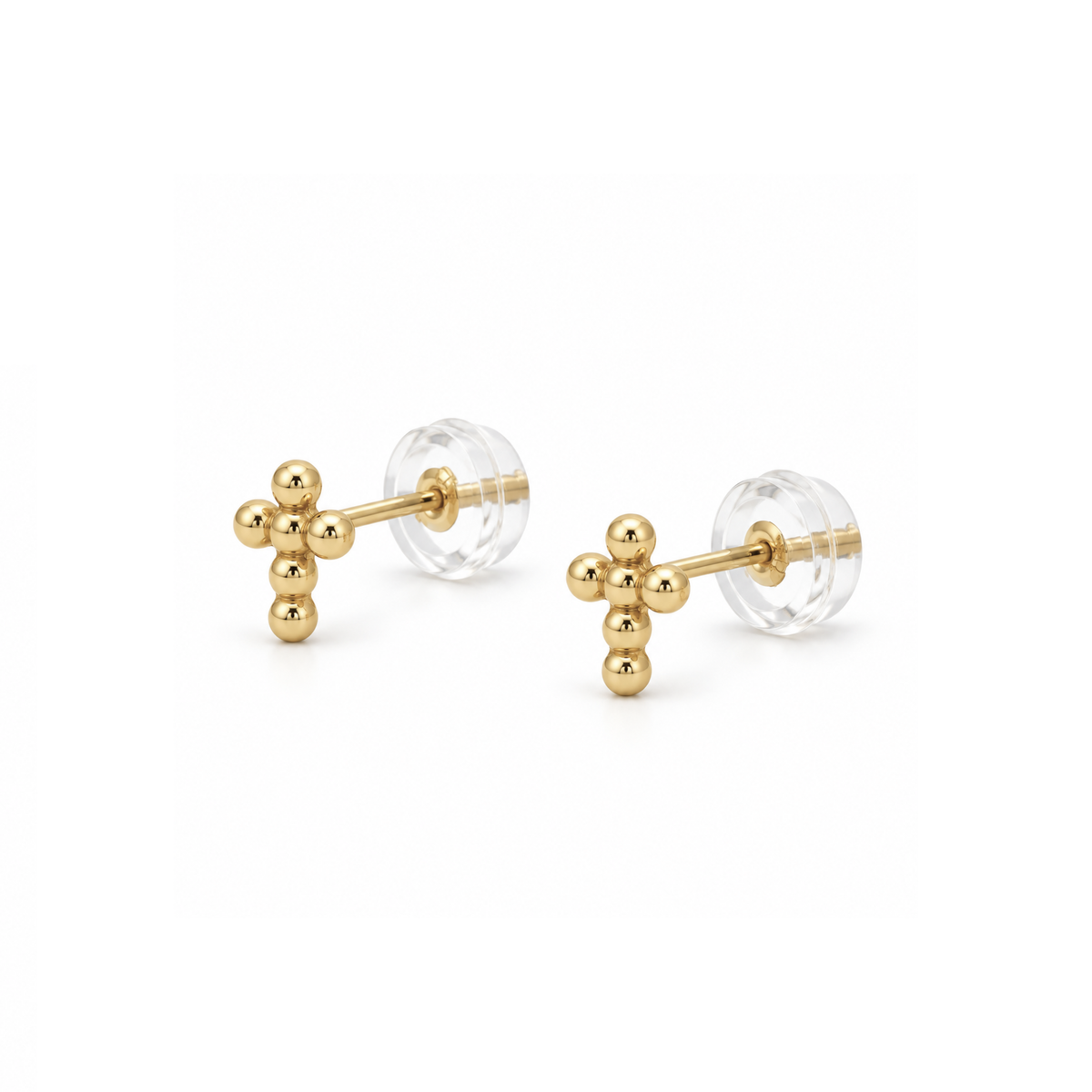 Mini Beaded Cross Earrings