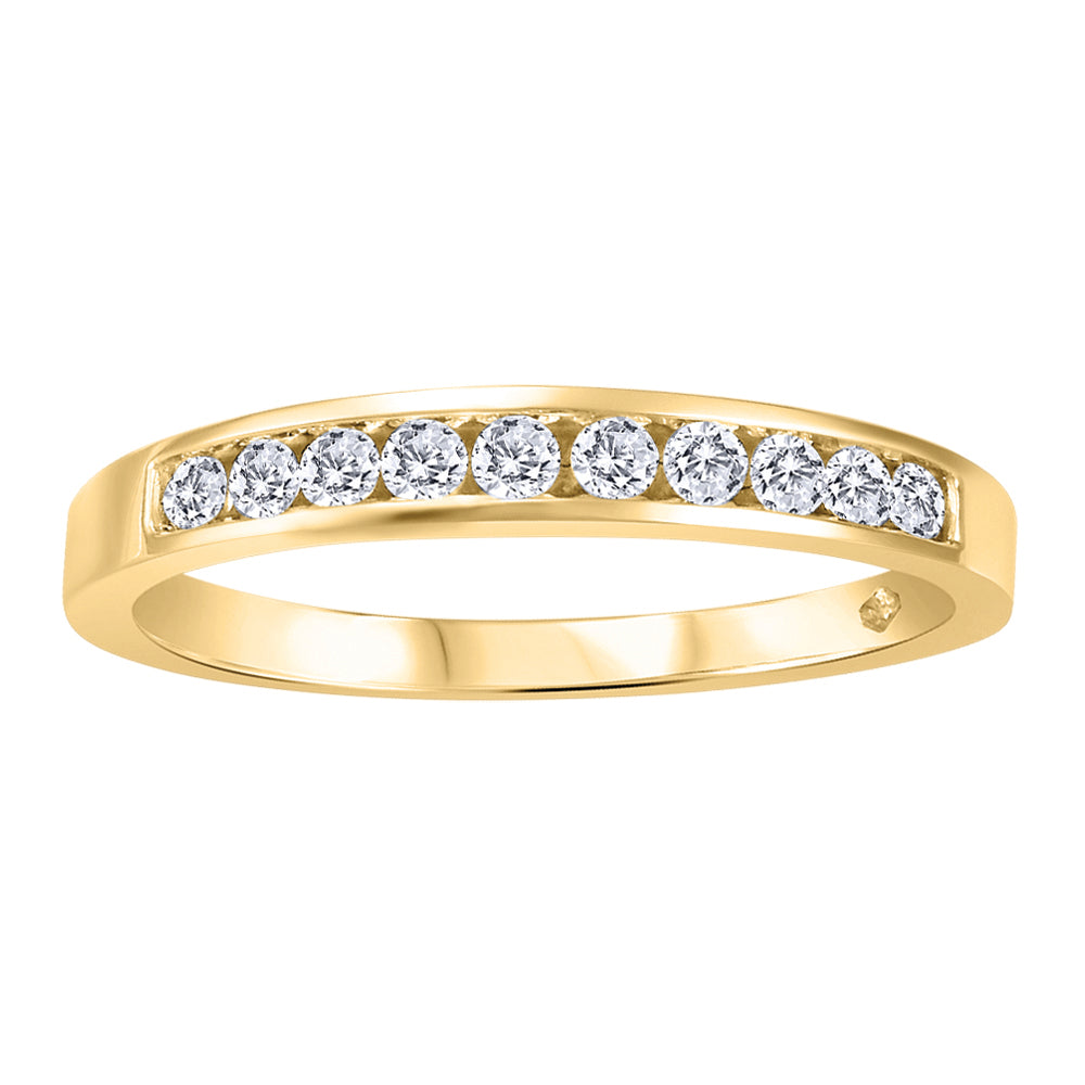 10K Channel Diamond Band 0.15TDW
