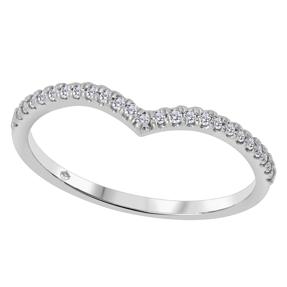 10 Karat Chevron Band, 0.125TDW