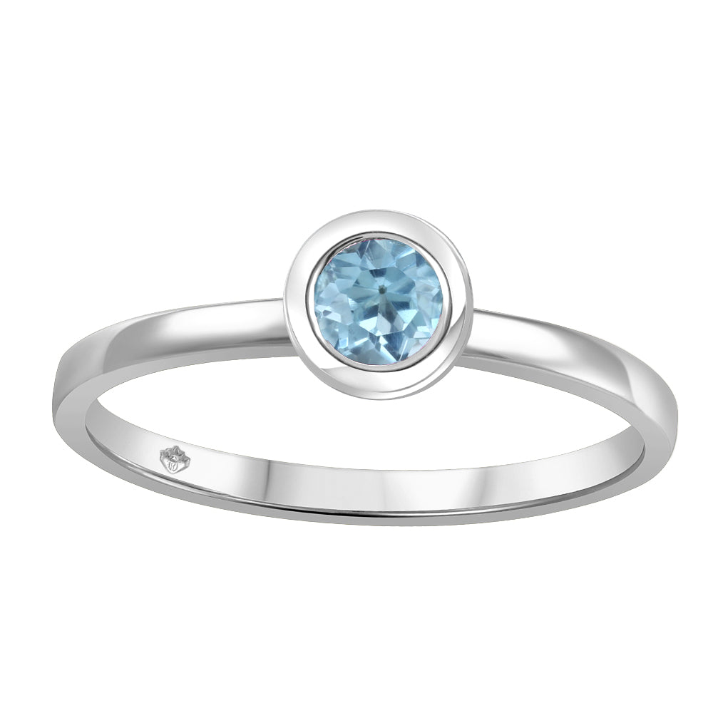 FINAL SALE - 10K Bezel Set Birthstone Ring - December