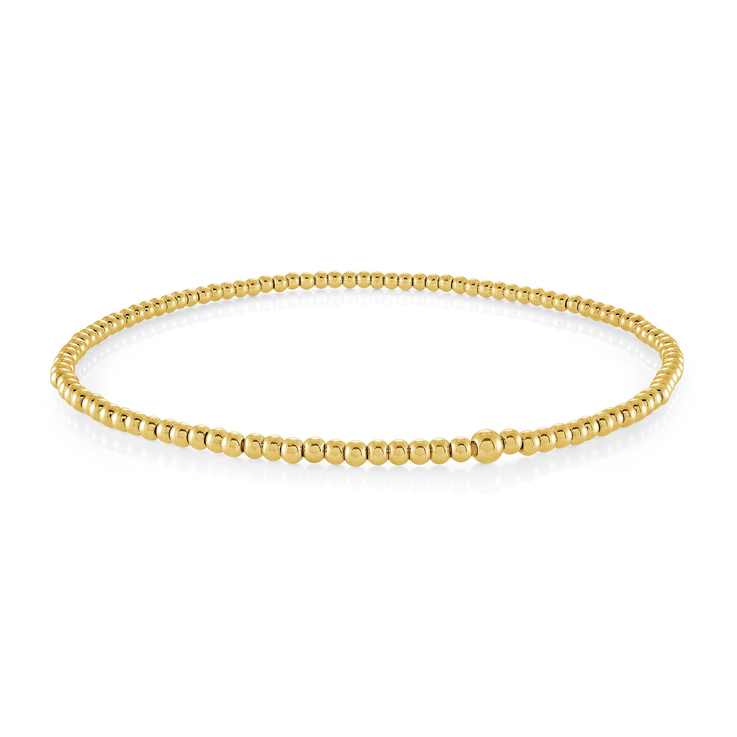 Veloria 3MM Slip-On Beaded Ball Anklet