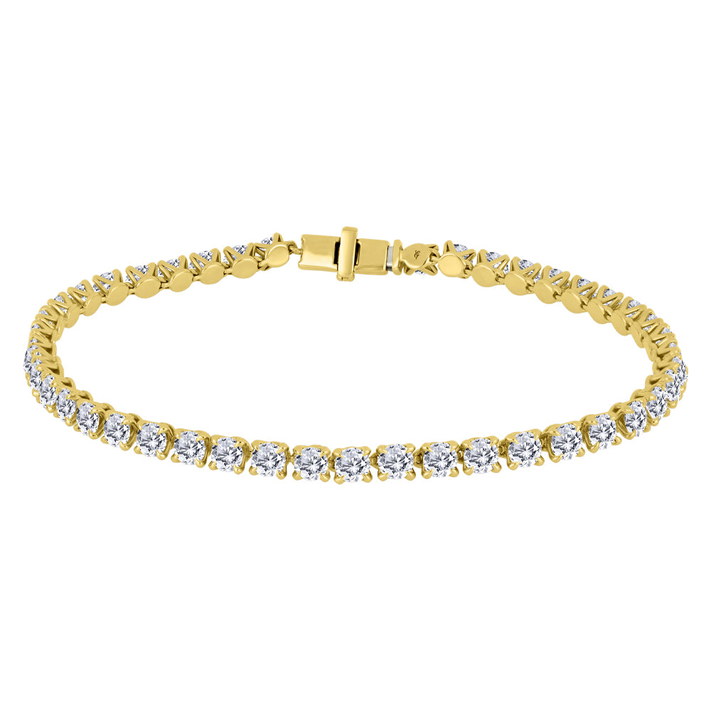 14K Lab-Grown 11.0TDW Diamond Tennis Bracelet
