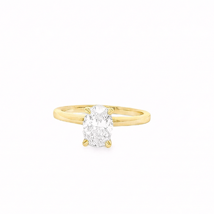 Love Grown 14ky LG 1.00ct Oval Cut Engagement Ring