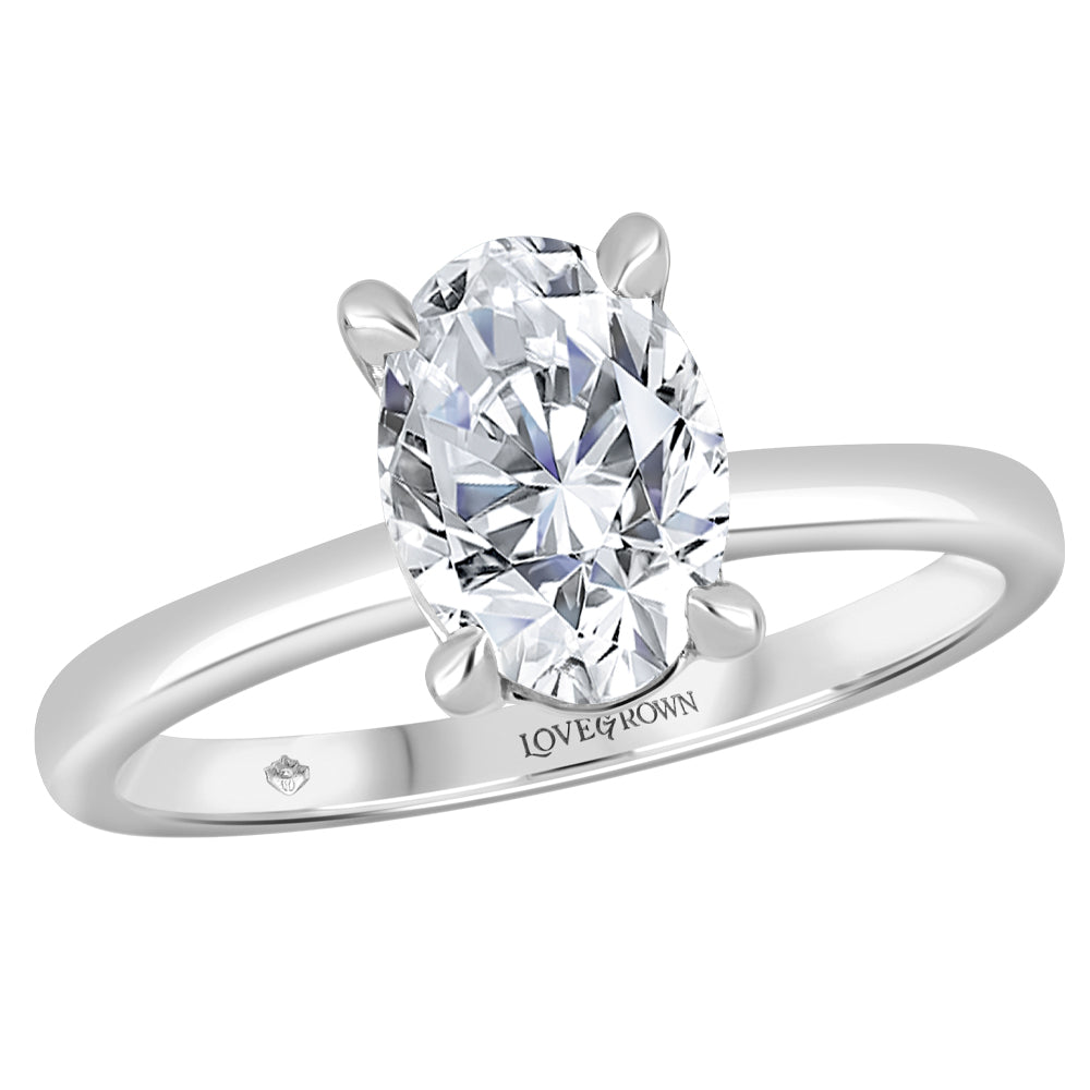 Love Grown 10kw 0.50ct LG Oval Cut Engagement Ring