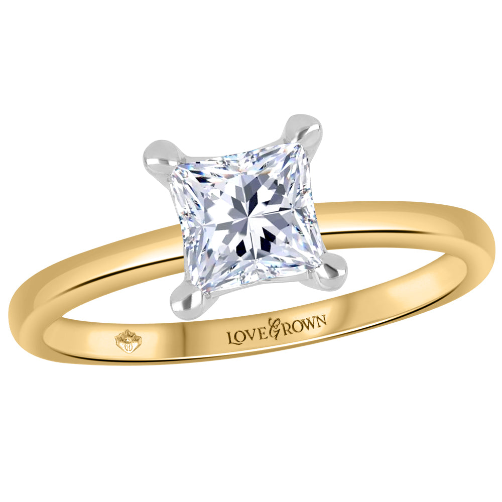Love Grown 10ky 0.50ct LG Princess cut Engagement Ring