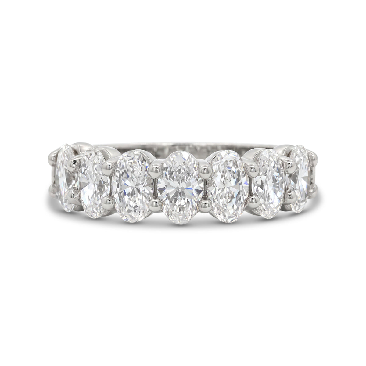 Love Grown 14k White Gold Oval Lab Diamond Band