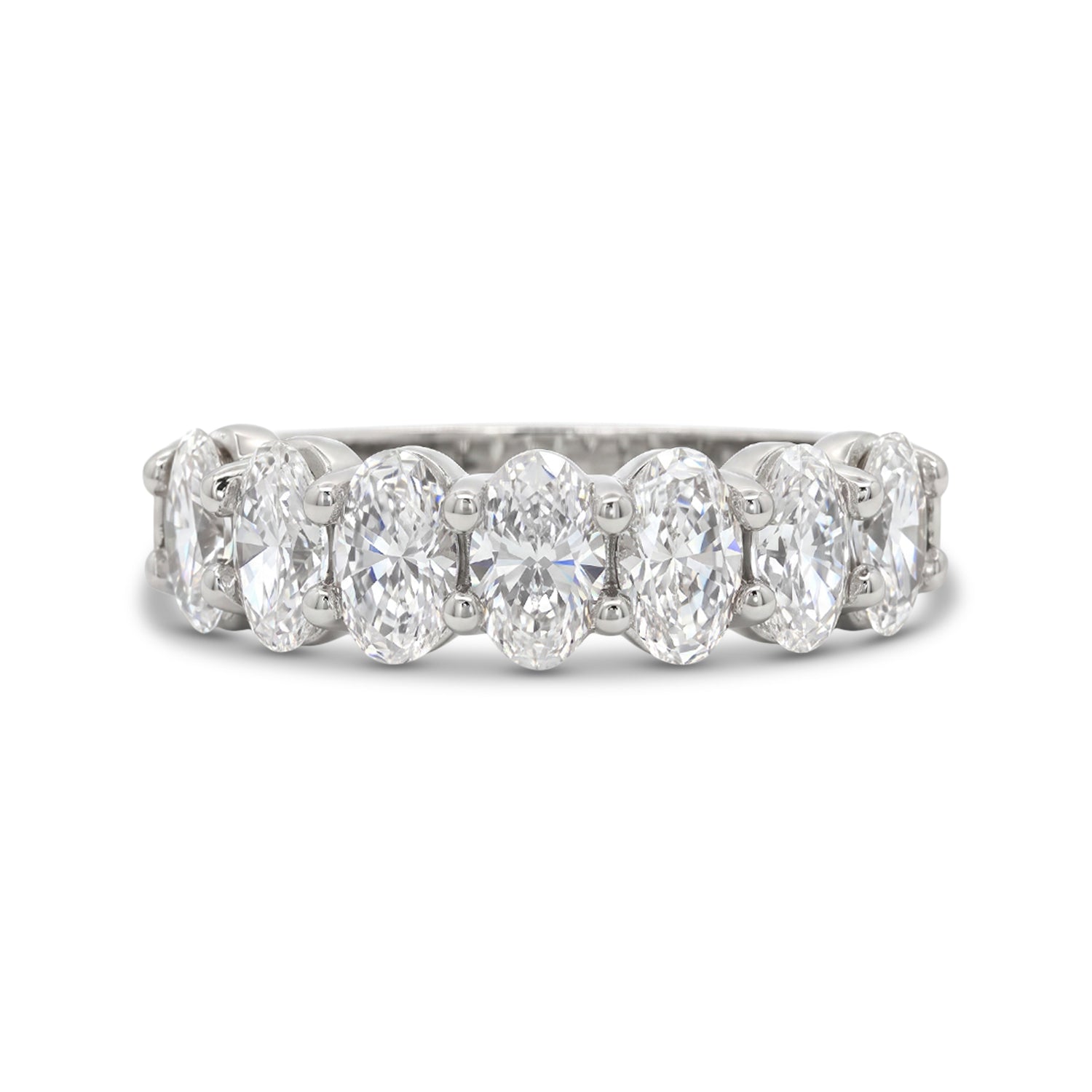 Love Grown 14k White Gold Oval Lab Diamond Band
