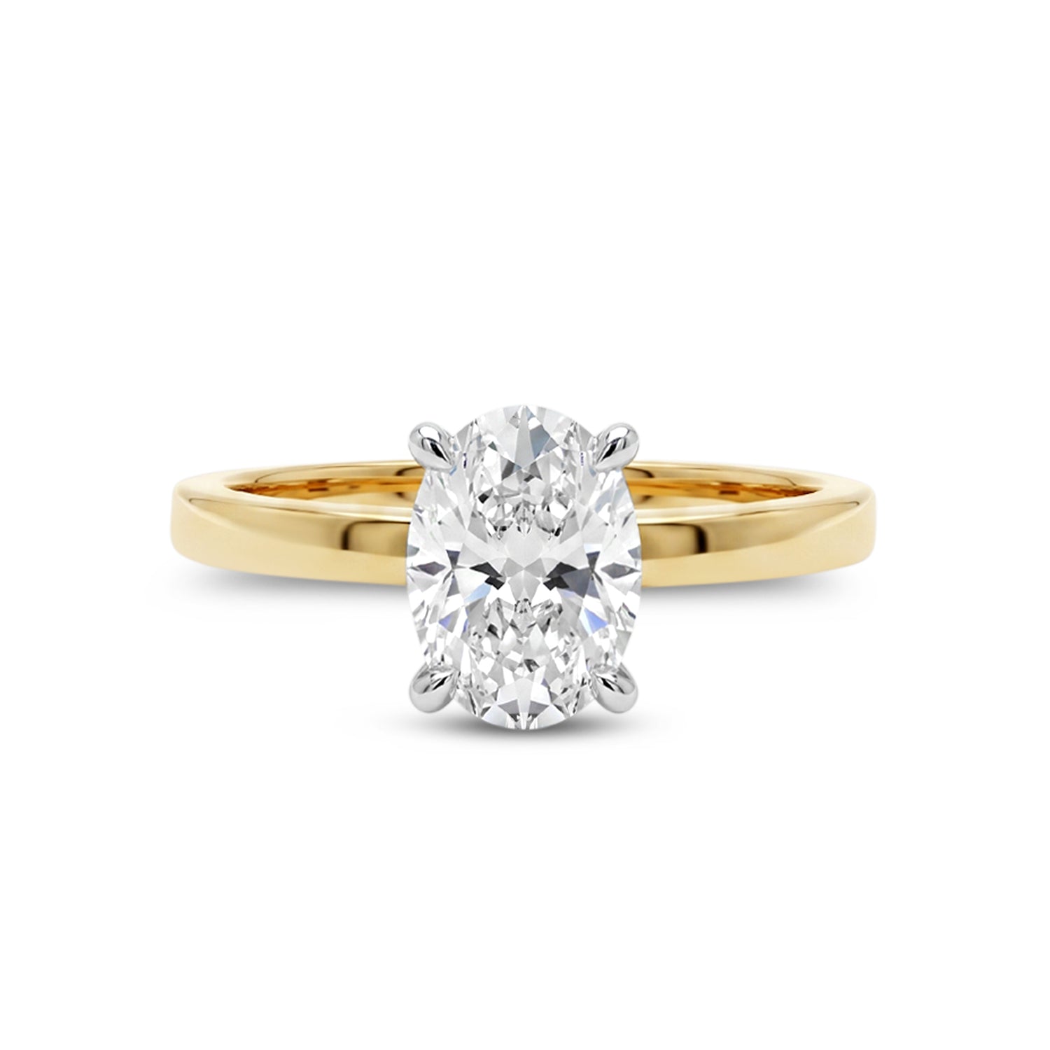 Love Grown 14k Yellow Gold 1.01ct Oval Solitaire Ring