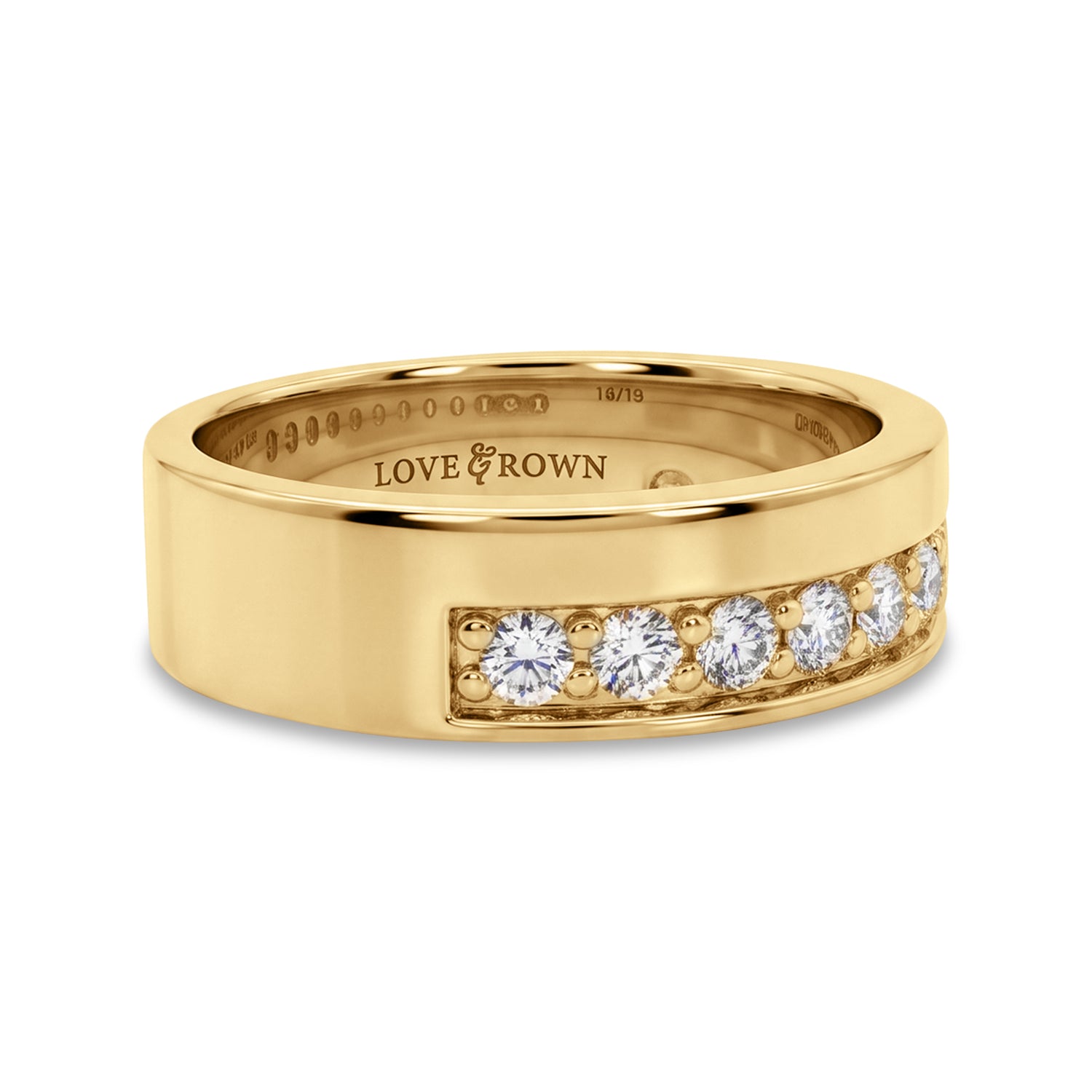 Love Grown 10k Gold Offset Lab Diamond Band