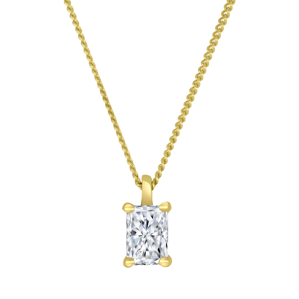 10k yellow gold solitaire pend