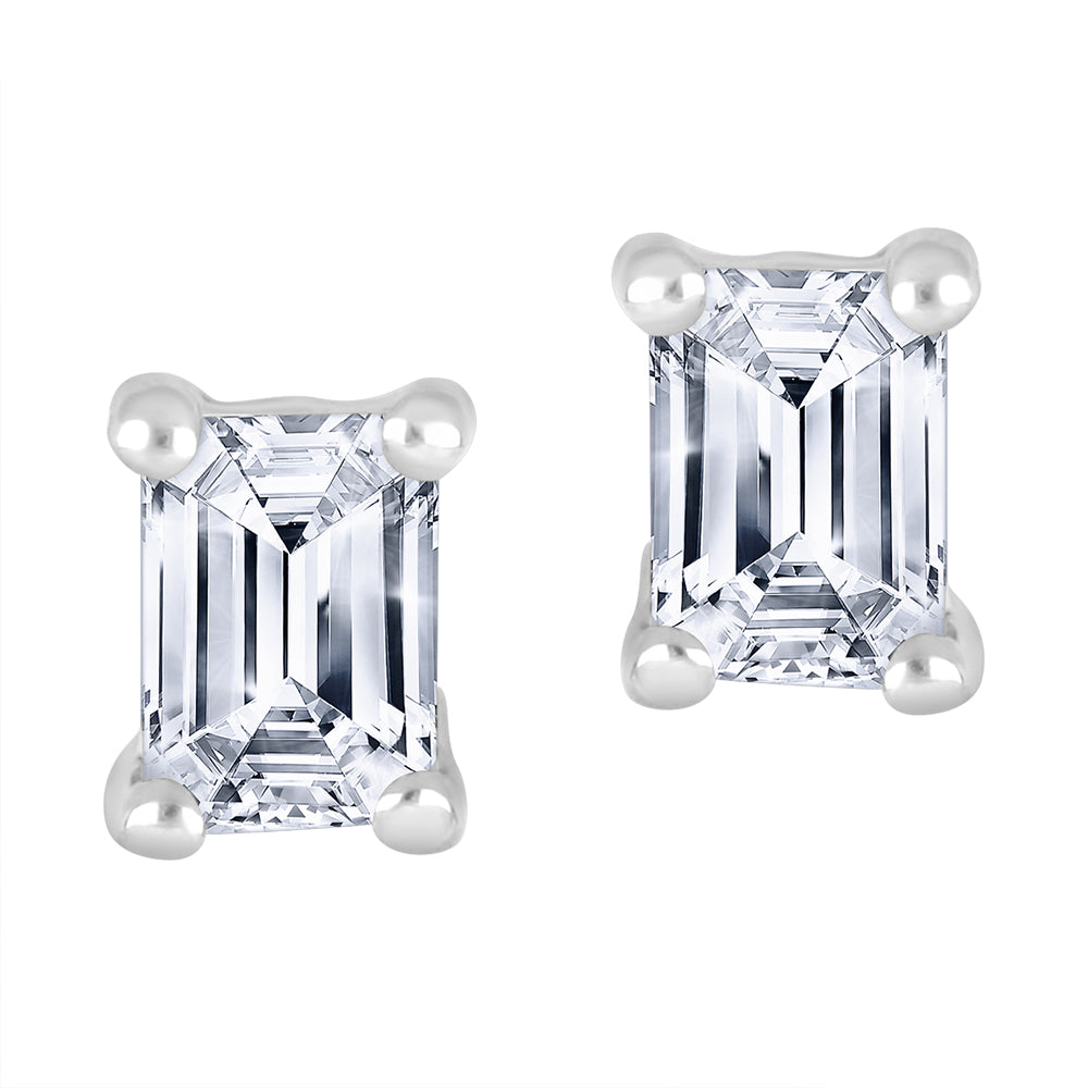 10k white gold stud earrings f
