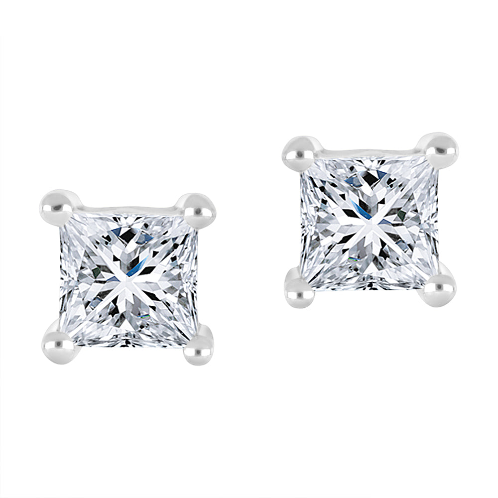 10k white gold stud earrings f