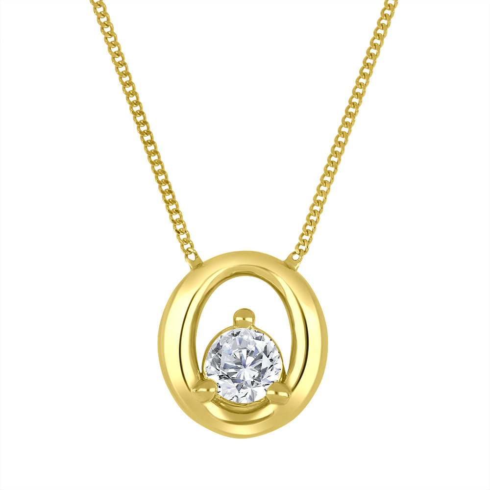 10k yellow gold drop pendant f