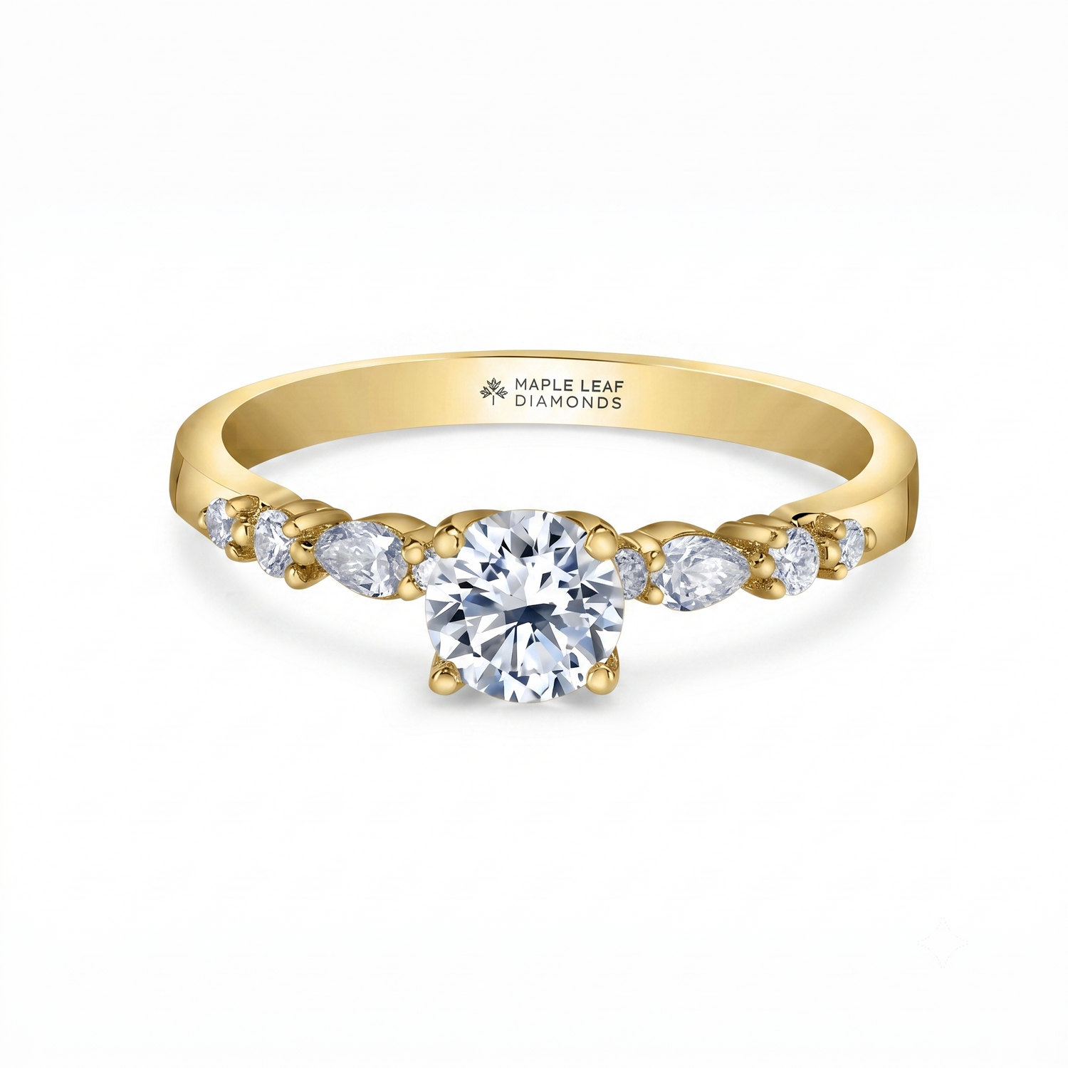 Maple Leaf Diamonds 18K Yellow Gold 0.70 tdw Engagement Ring