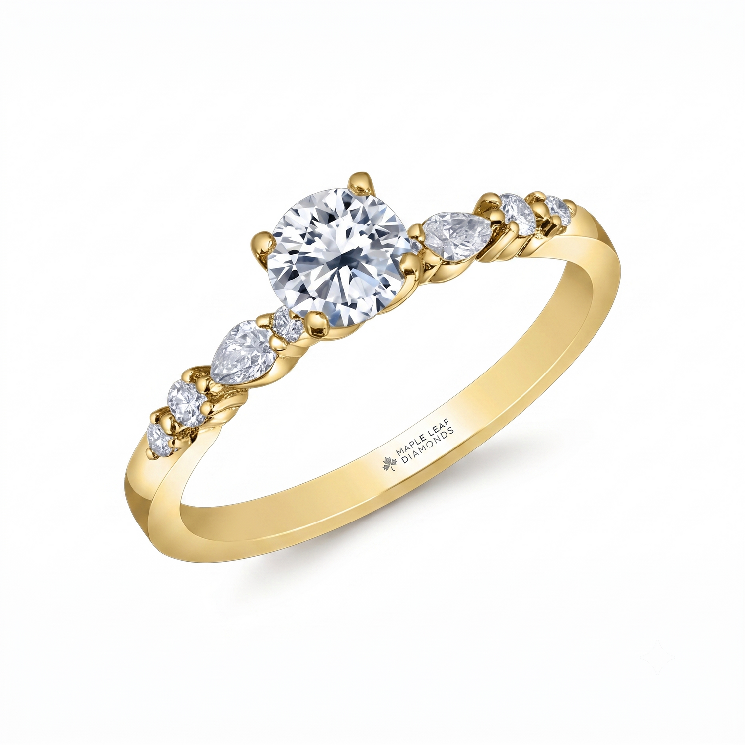 Maple Leaf Diamonds 18K Yellow Gold 0.70 tdw Engagement Ring