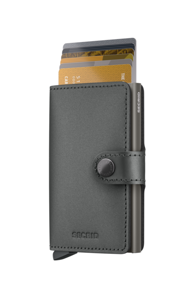 Secrid Miniwallet Satin Steel Leather