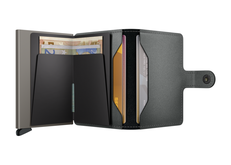 Secrid Miniwallet Satin Steel Leather