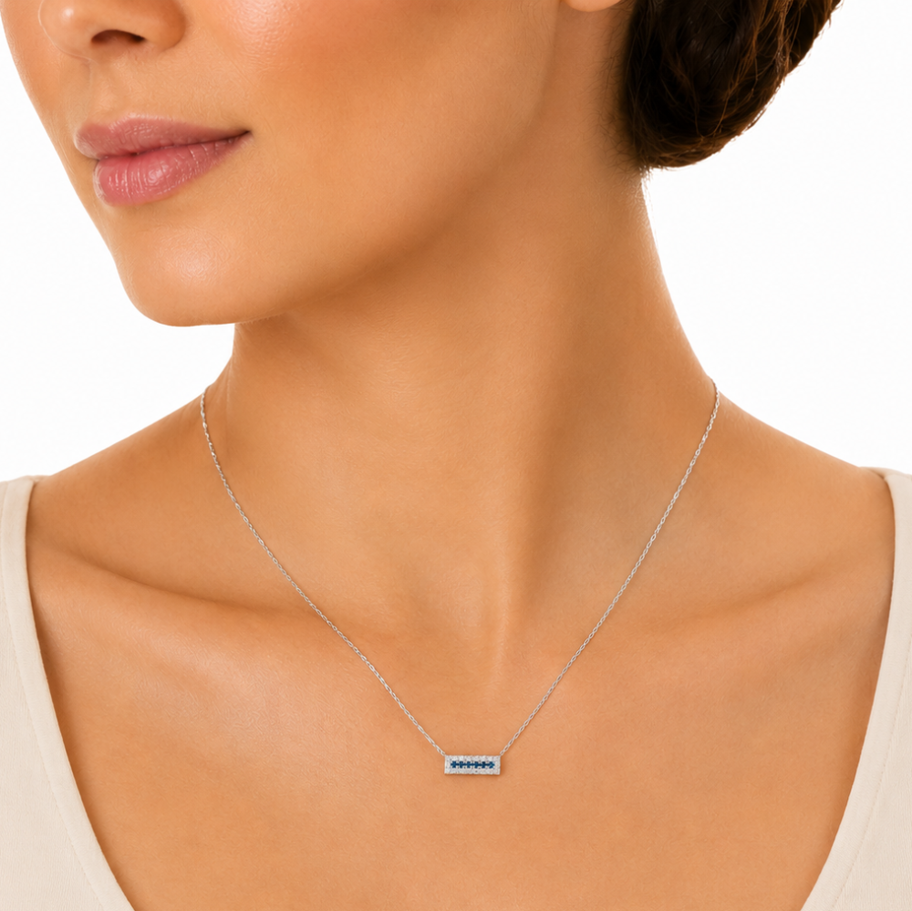 10k white gold diamond and blu