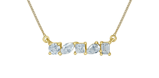 Mixed Fancy Shaped Lab-Grown Diamond Necklace, 0.50TDW