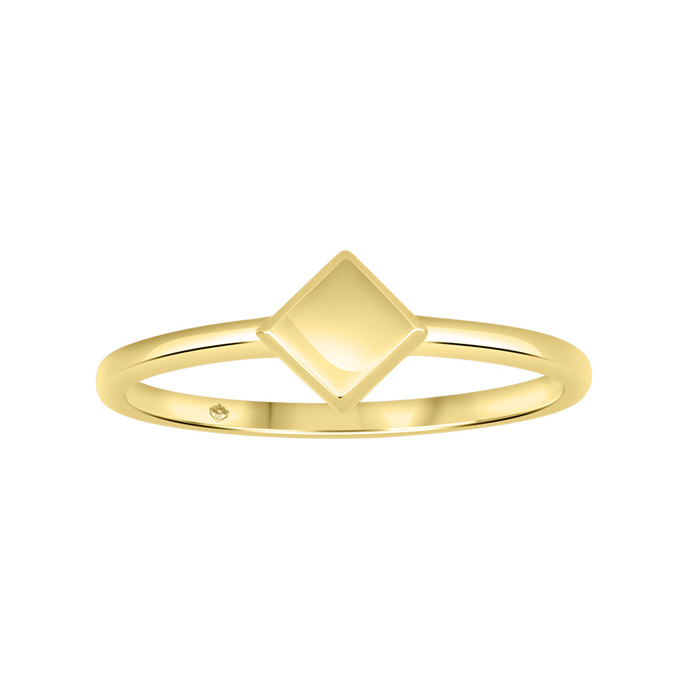 10k yellow gold mini signet ri