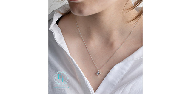 Concave Star Lab-Grown Diamond Pendant, 0.25TDW