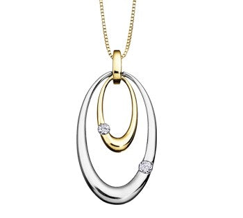 FINAL SALE - 10K Diamond Pendant 0.09TDW
