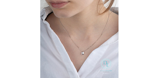 Picture Frame Lab-Grown Pendant, 0.50TDW