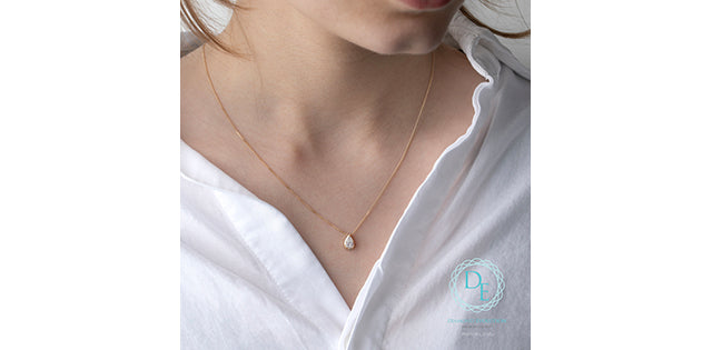 Pear Shaped Picture Frame Lab-Grown Diamond Pendant, 0.50TDW