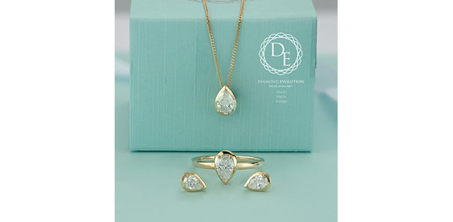 Pear Shaped Picture Frame Lab-Grown Diamond Pendant, 0.50TDW