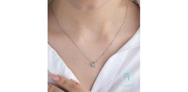 Lab-Grown Diamond Butterfly Pendant, 0.34TDW