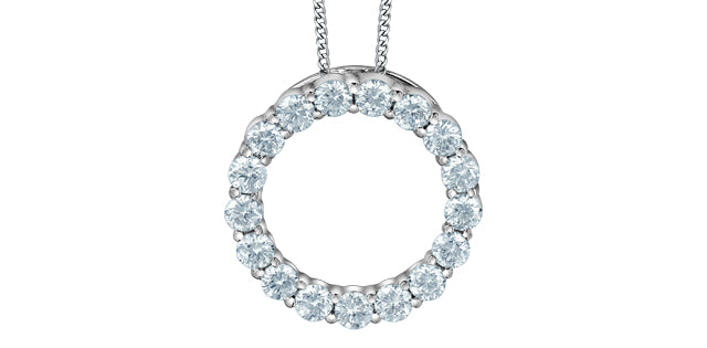 Lab-Grown Open Circle Diamond Pendant, 0.50TDW