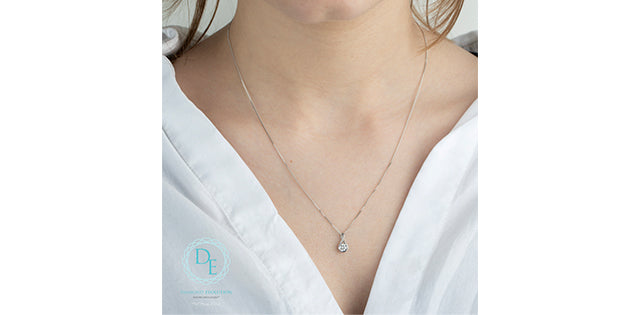Lab-Grown Diamond Drop Pendant, 0.25TDW