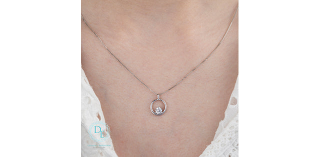 Lab-Grown Diamond Open Circle Pendant, 0.30TDW