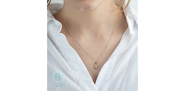 Lab-Grown Diamond Open Oval Pendant, 0.30TDW