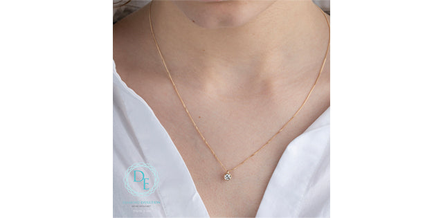 Bezel Set Milgrain Lab-Grown Diamond Pendant, 0.30TDW