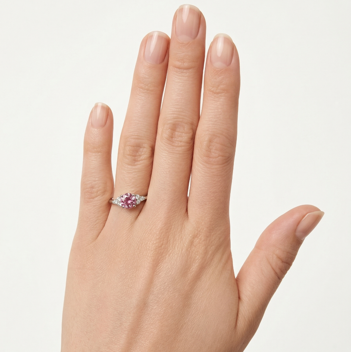 14 Karat Multi-Stone Engagement Ring, CT Center