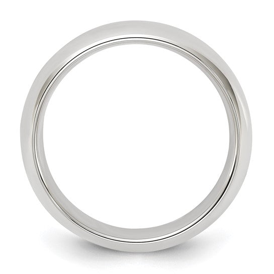 6MM Comfort Fit Sterling Silver Domed Band, size 11.0