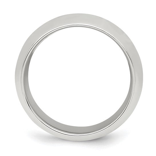8MM Comfort Fit Sterling Silver Domed Band, size 10.5