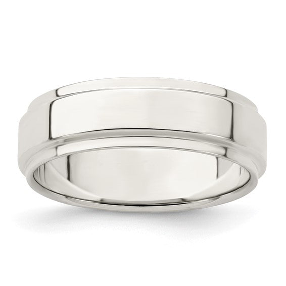 Sterling silver 6mm plain band