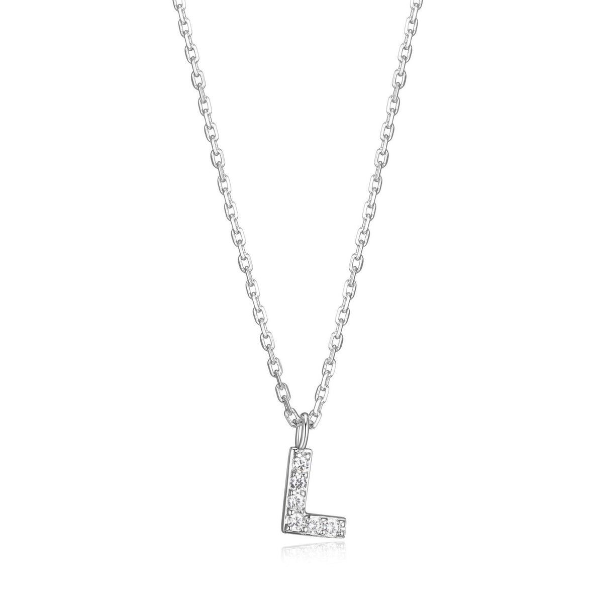 FINAL SALE - Initial L Pendant with CZ Accents