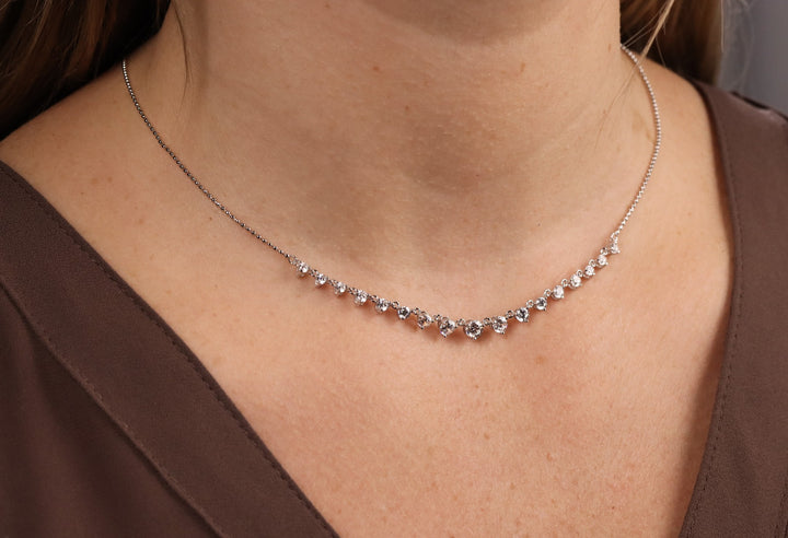 Graduated Necklace Featuring Diamondlite CZ
