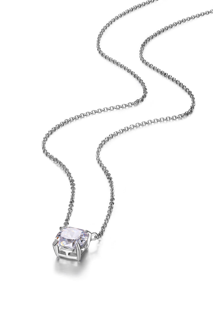 8mm Cushion Cut CZ Pendant