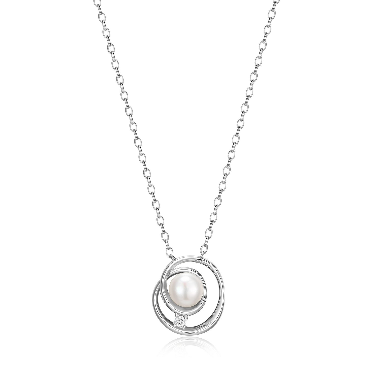 ELLE "Satelite" rhodium-plated