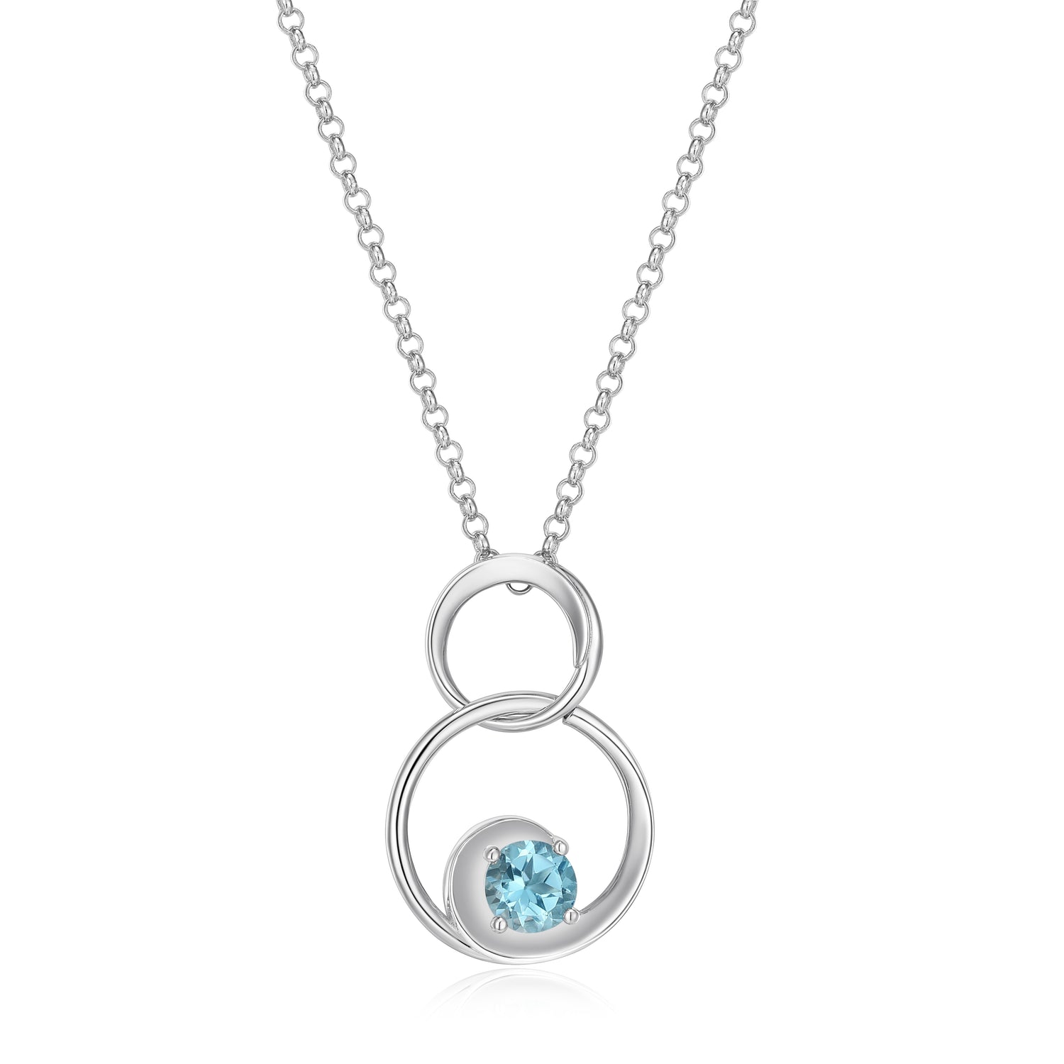 ELLE "SWIRL" rhodium-plated st