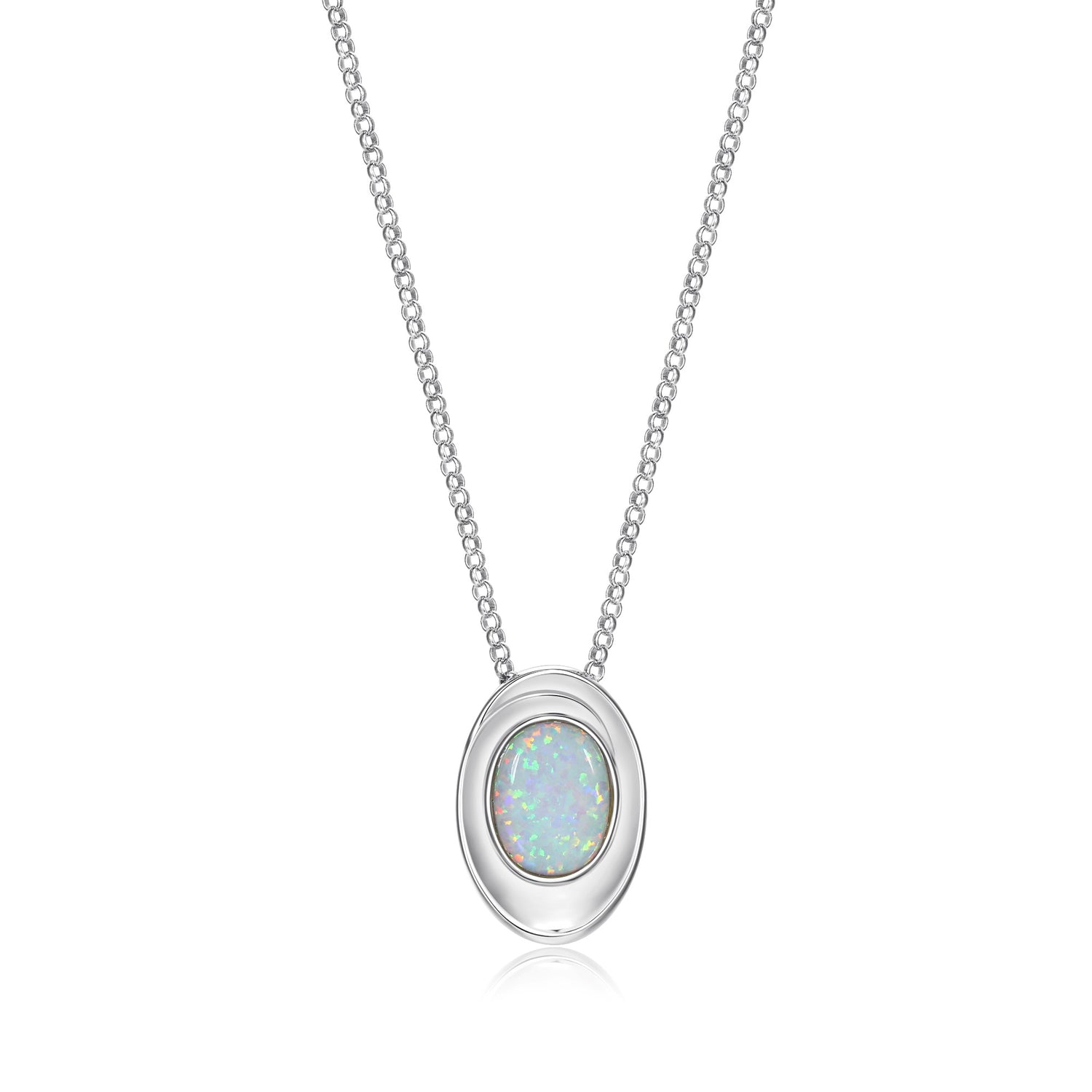 Created Opal Swirl Pendant